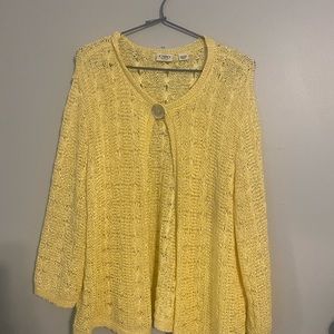 Early 2000’s Yellow Button-front Cardigan